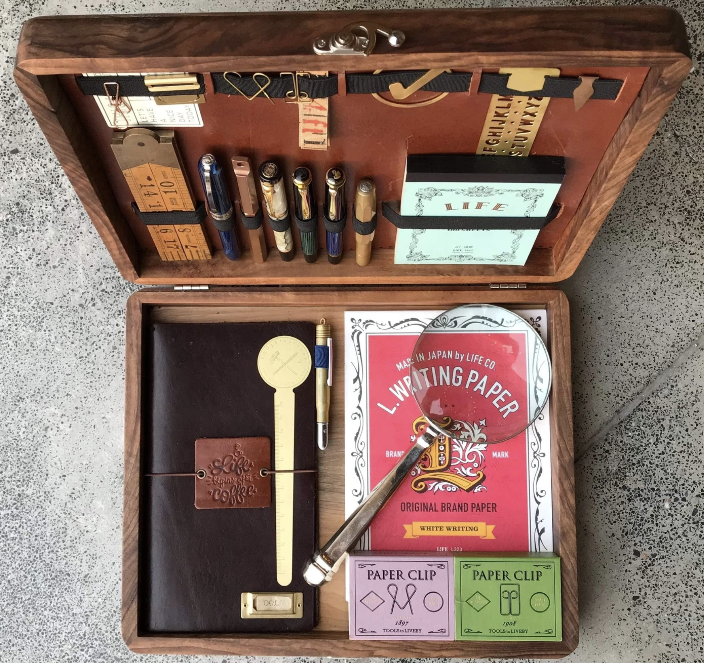 The Galen Leather Writing Box